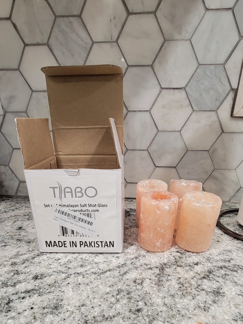 Taboo Himalayan Salt Shot Glasses - Pink Orange Set